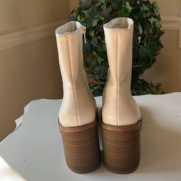 Universal Thread Jenna Platform Boots With Memory Foam Insole Off White Sz 11 - Picture 4 of 12